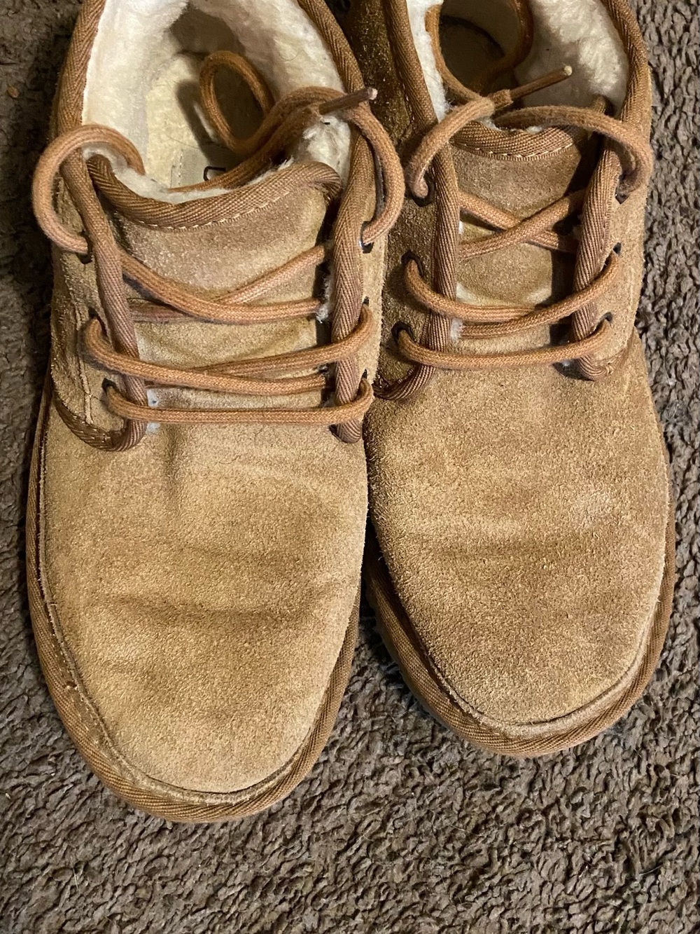 UGG Women's Tan Suede Chukka Boots with Cozy Shearling